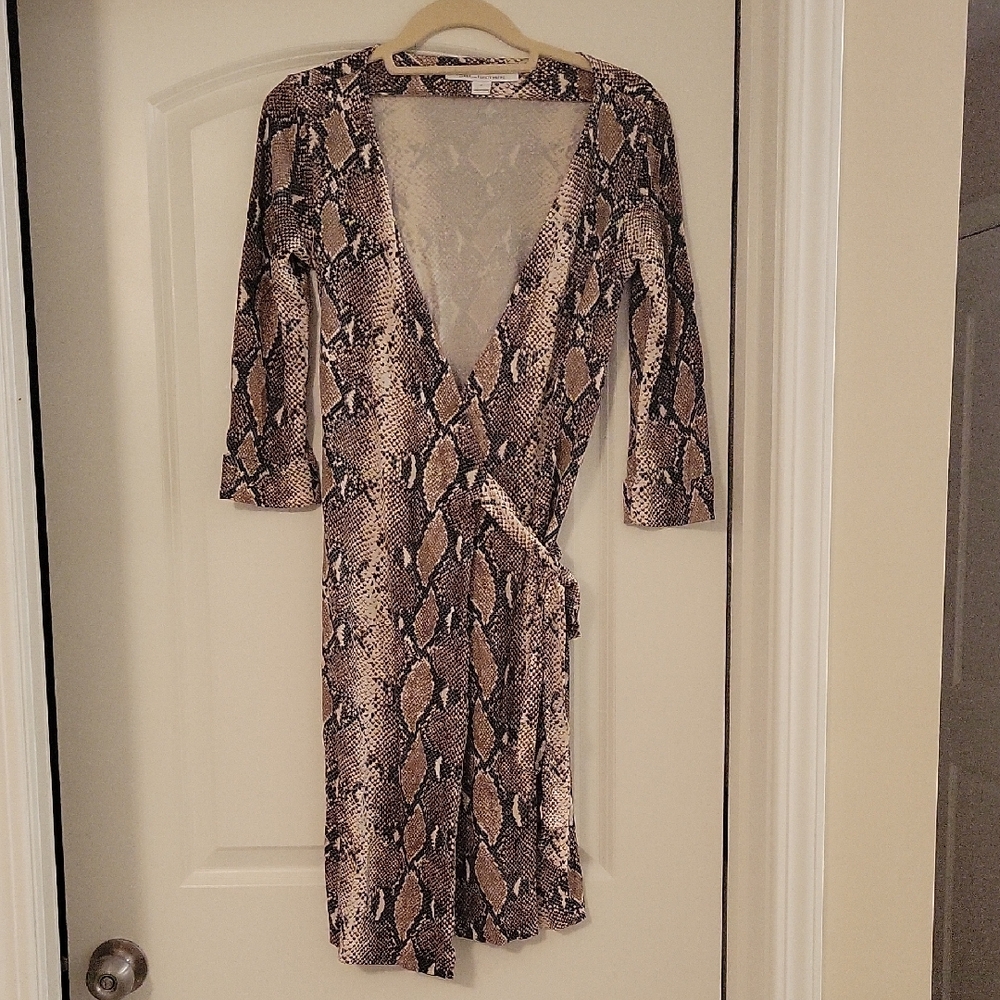 Diane Von Furstenberg Pink Gray Asymmetrical Bodycon Dress